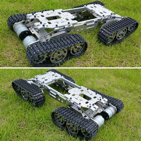 6-12v cnc metal robot rc tank tracked chassis show videos|Metal Tank Chassis .